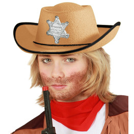 Glitter Cowboy Hut mit Diadem für Kinder